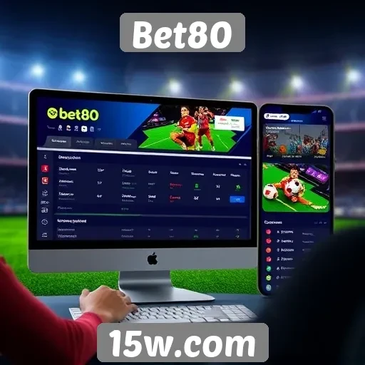 Interface do usuário do site Bet80 em avaliação
